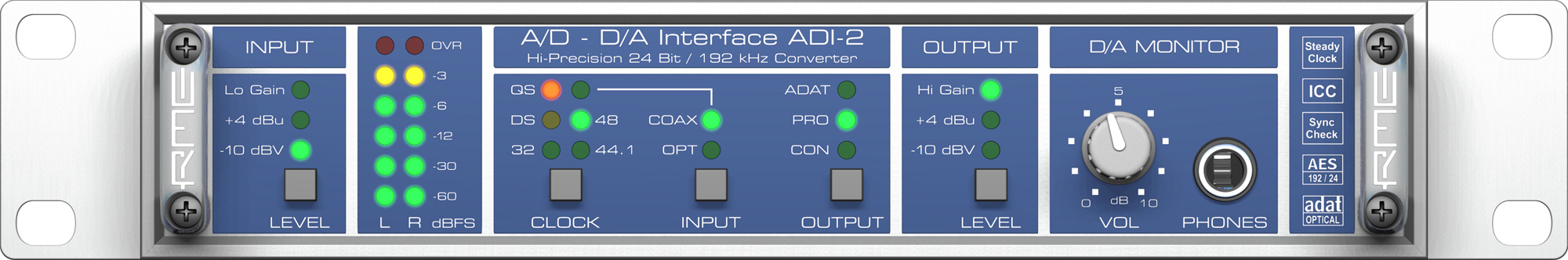 RME ADI-2 Front Panel 